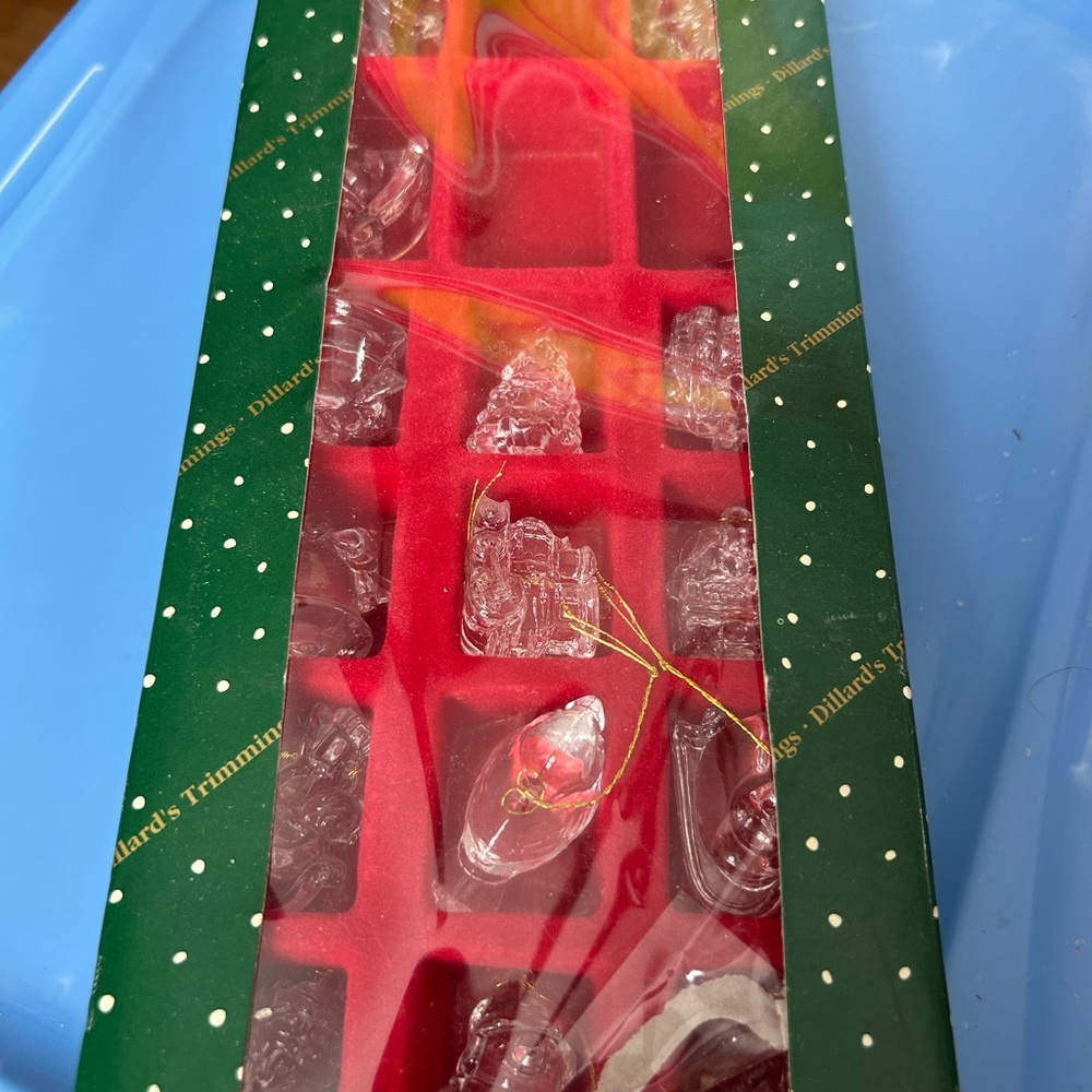 Vintage Dillards Trimmings Glass Christmas Ornaments